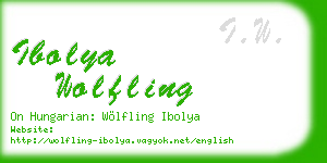 ibolya wolfling business card